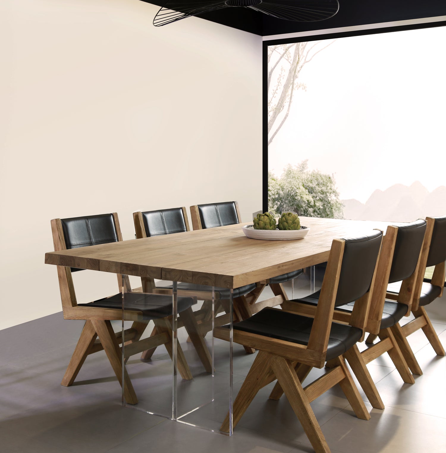 Greta Dining Chair With Vegan Leather - Set of 2