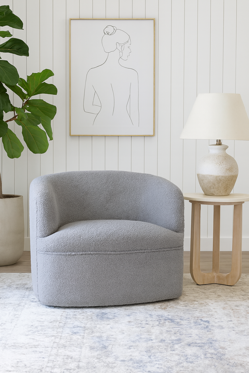 Alfred Swivel Occasional Chair - Oslo Grey