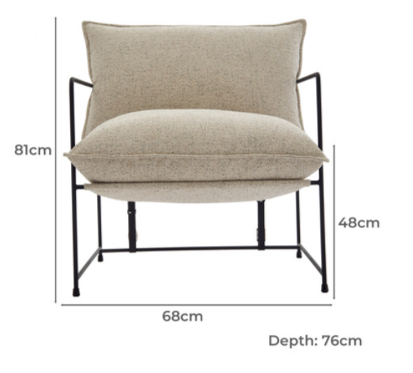 Audrey Occasional Sling Chair ONLY 3 LEFT—restock not guaranteed!