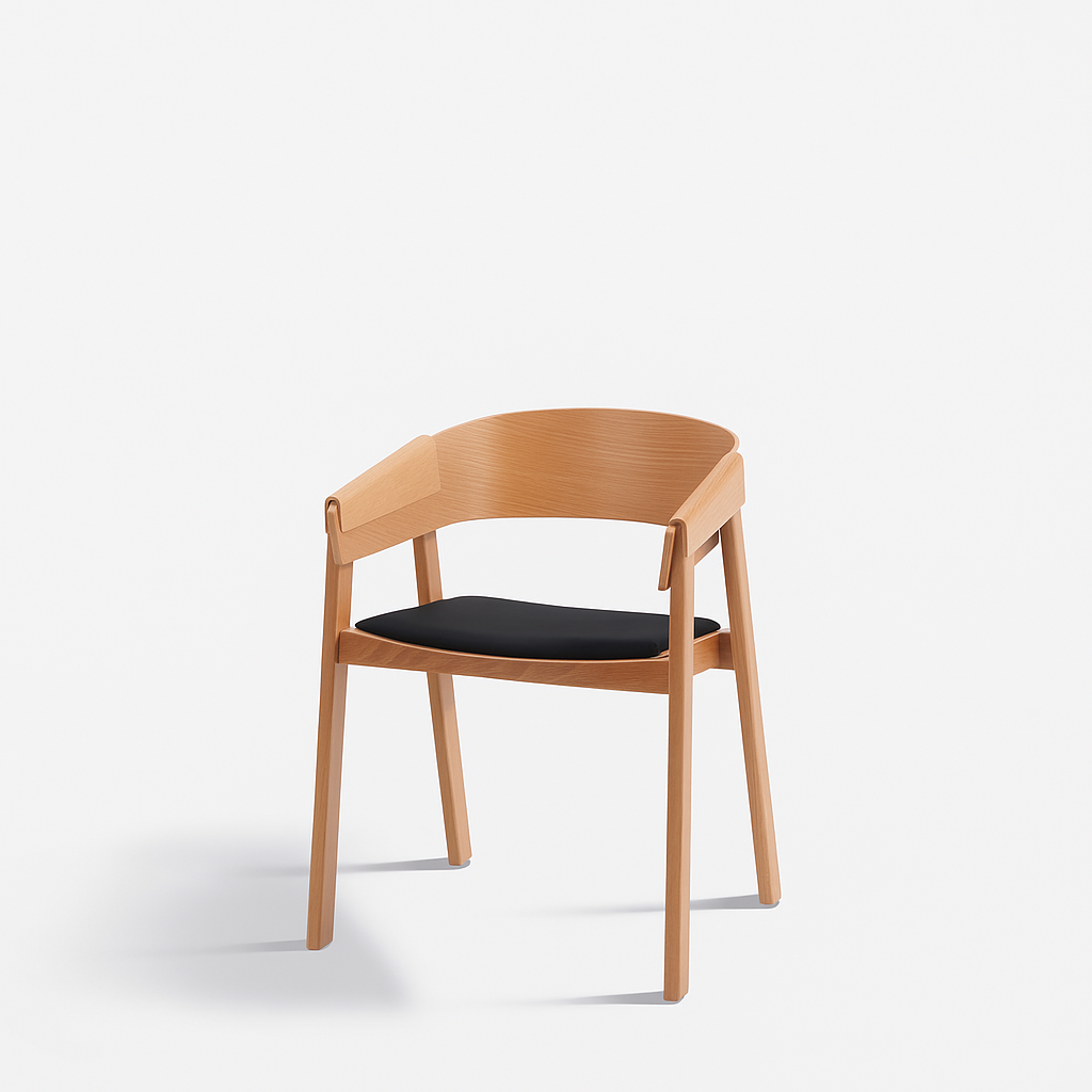 Como Dining Chair - Natural / Black - Set of 2