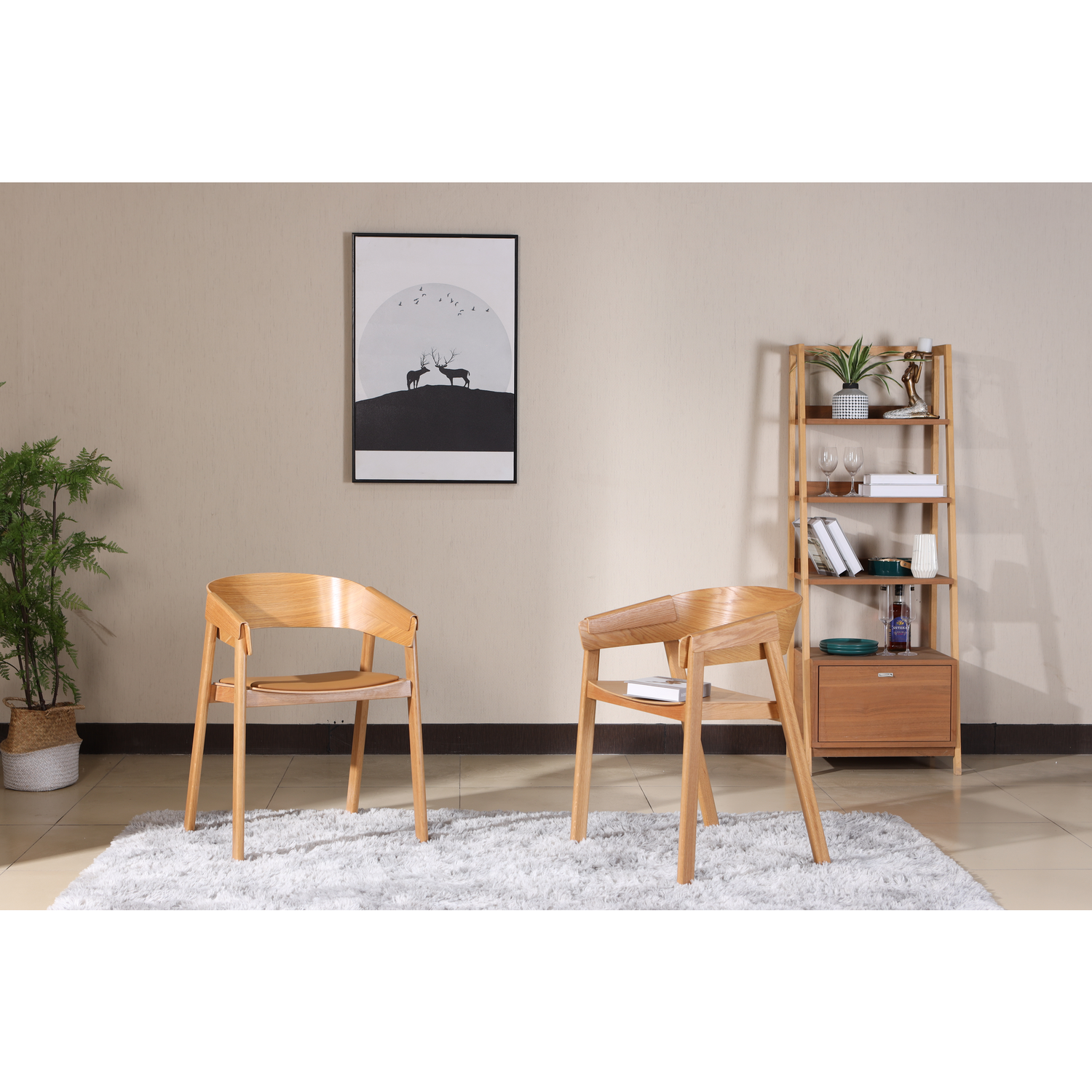 Como Dining Chair - Natural / Tan - Set of 2