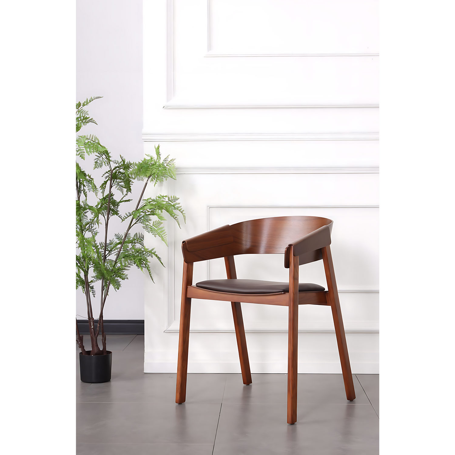 Como Dining Chair - Walnut / Brown - Set of 2