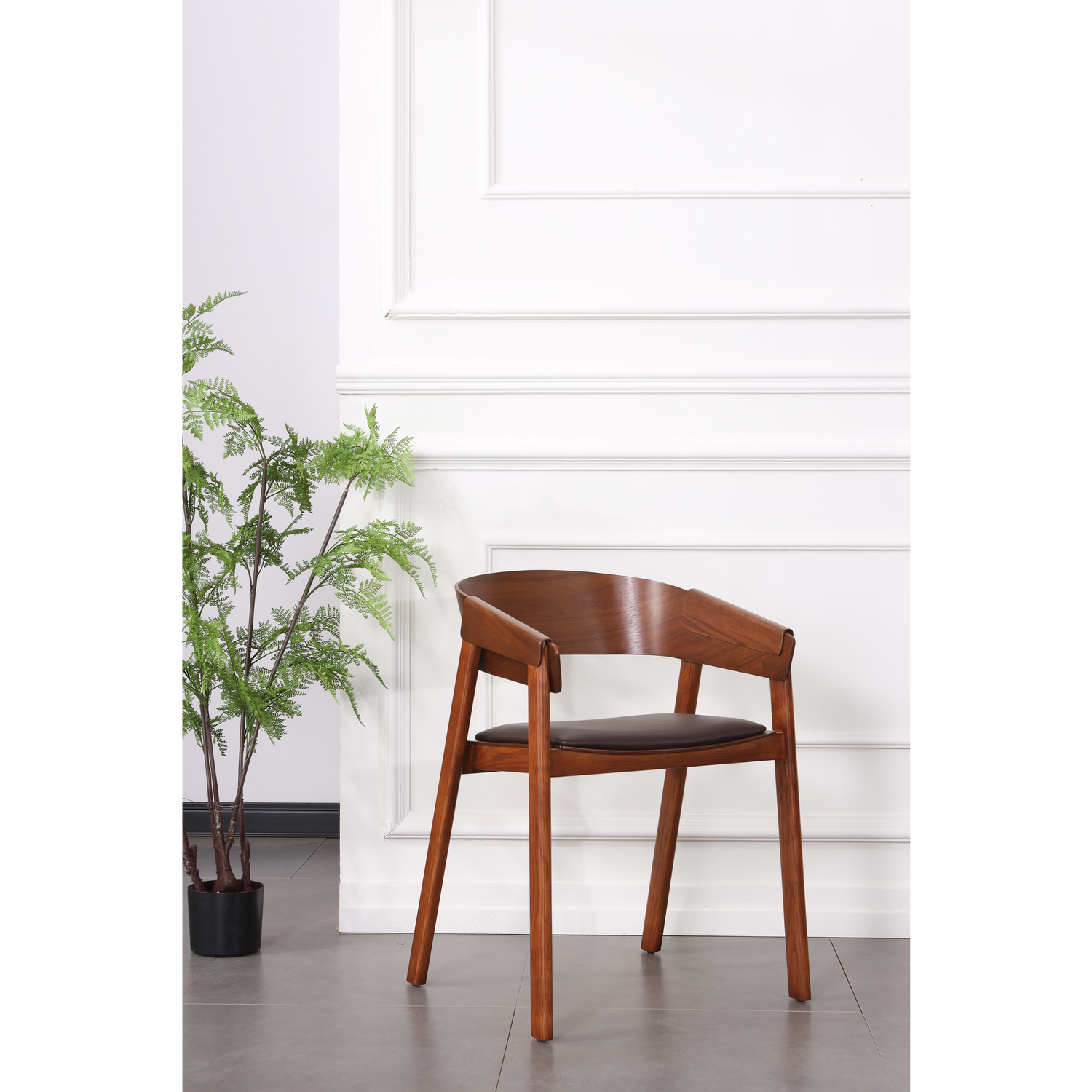 Como Dining Chair - Walnut / Brown - Set of 2