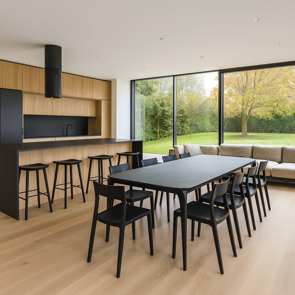 Dallas Saddle Stool - Black