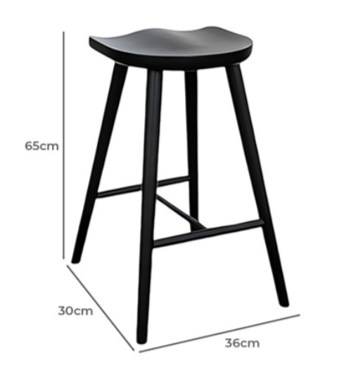 Dallas Saddle Stool - Black