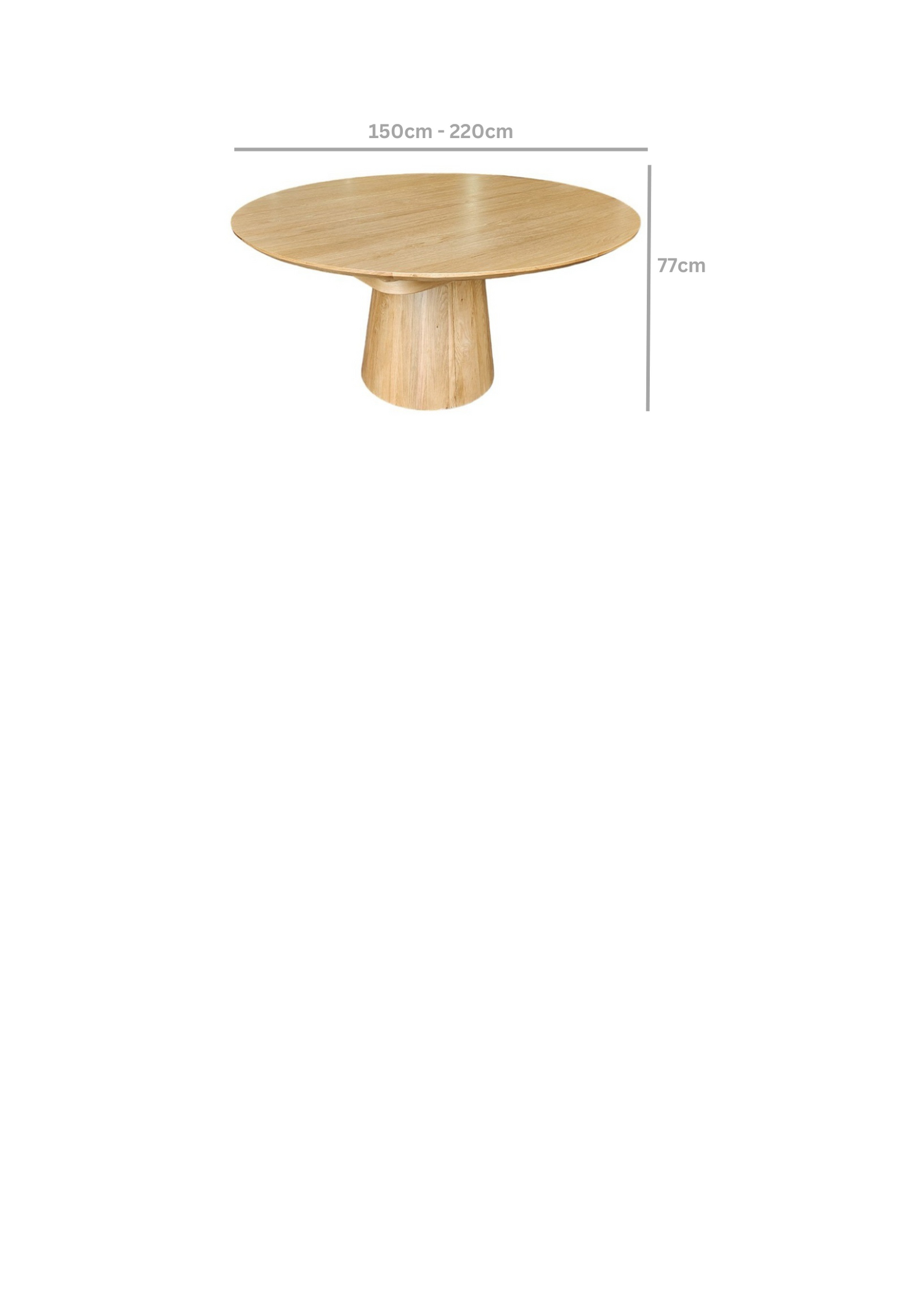 Eliza Extendable Dining Table - Natural 150.