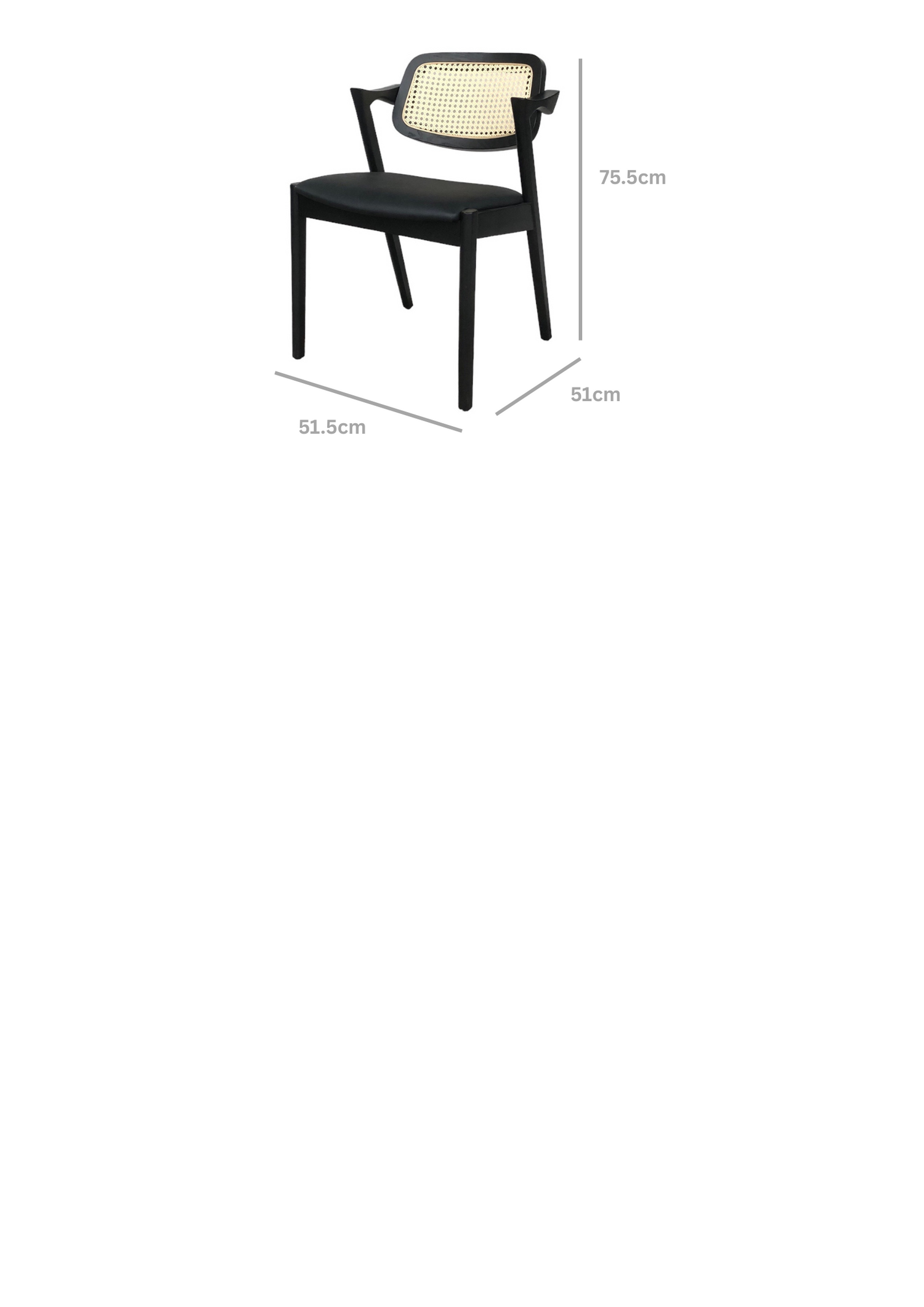 Hilary Dining Chair - Black - Set of 2
