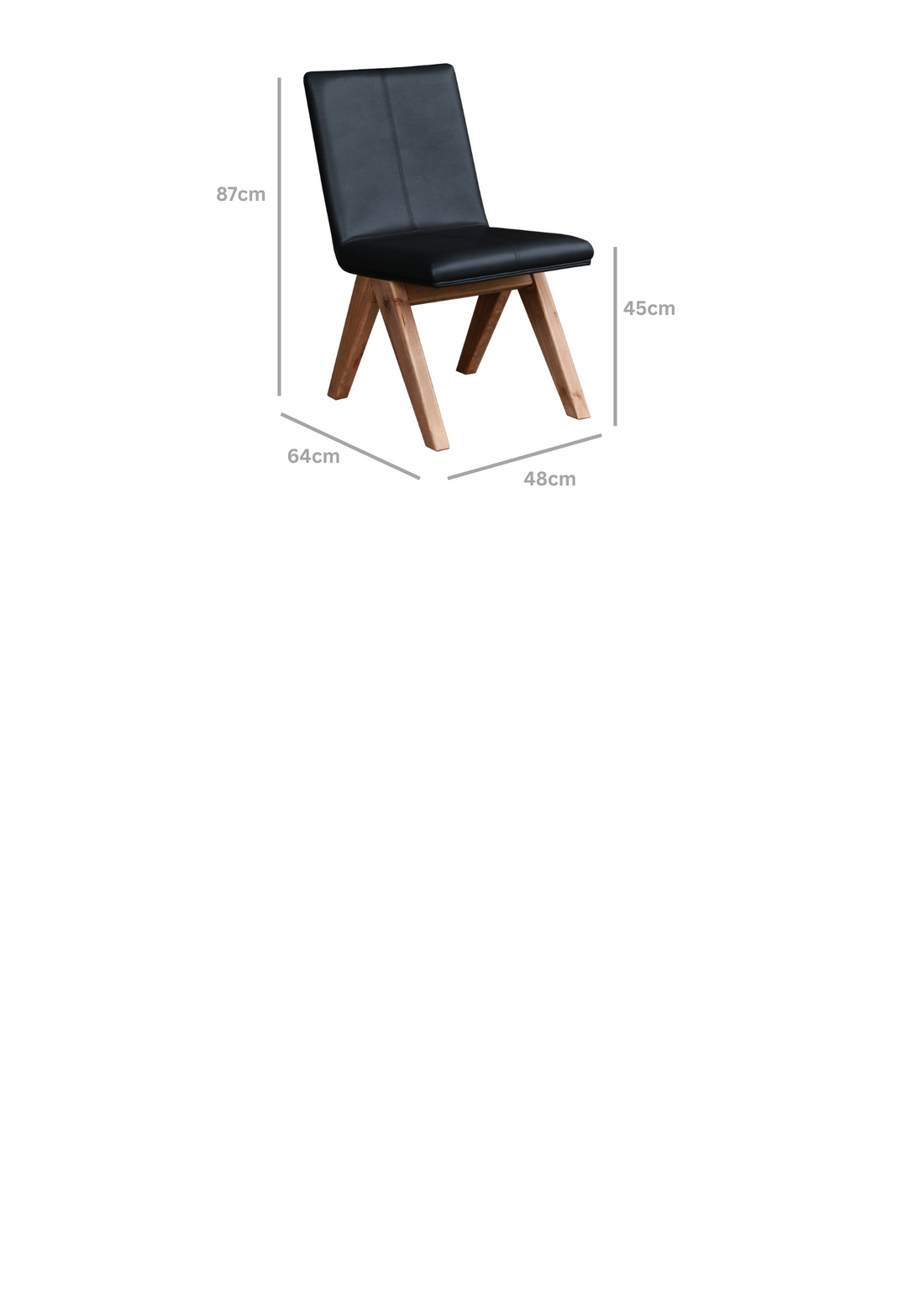 Jane Dining Chair With Vegan Leather - Set of 2