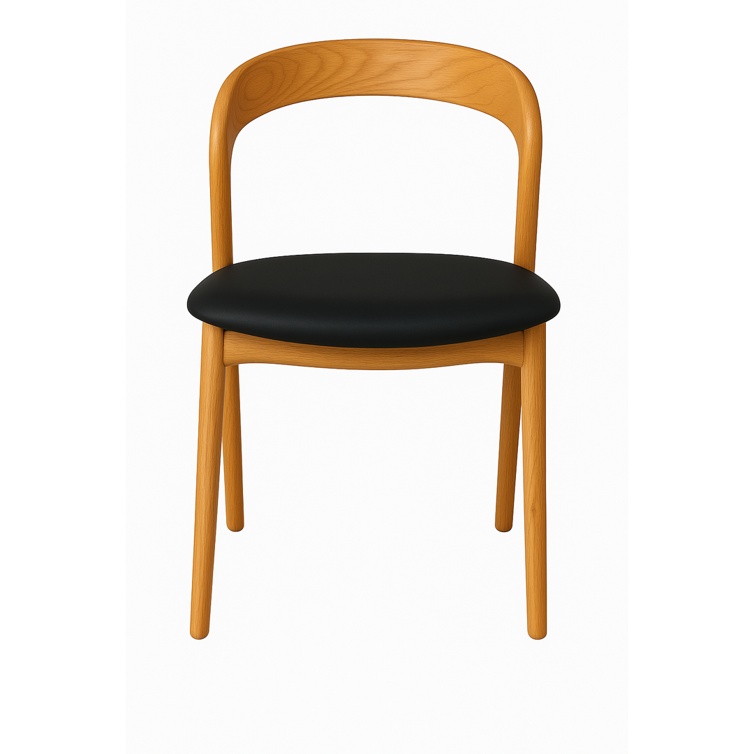 Milan Dining Chair - Natural / Black - Set of 2