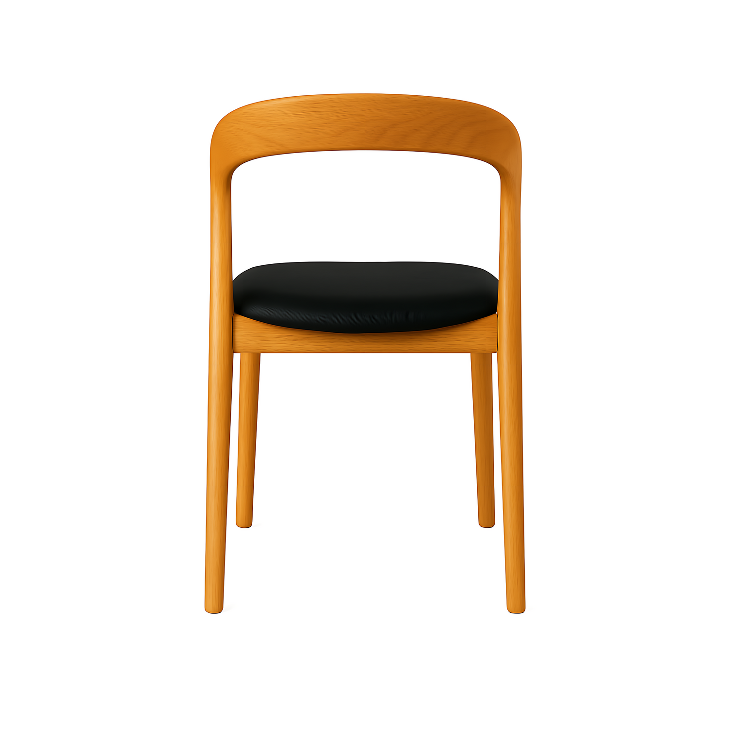 Milan Dining Chair - Natural / Black - Set of 2