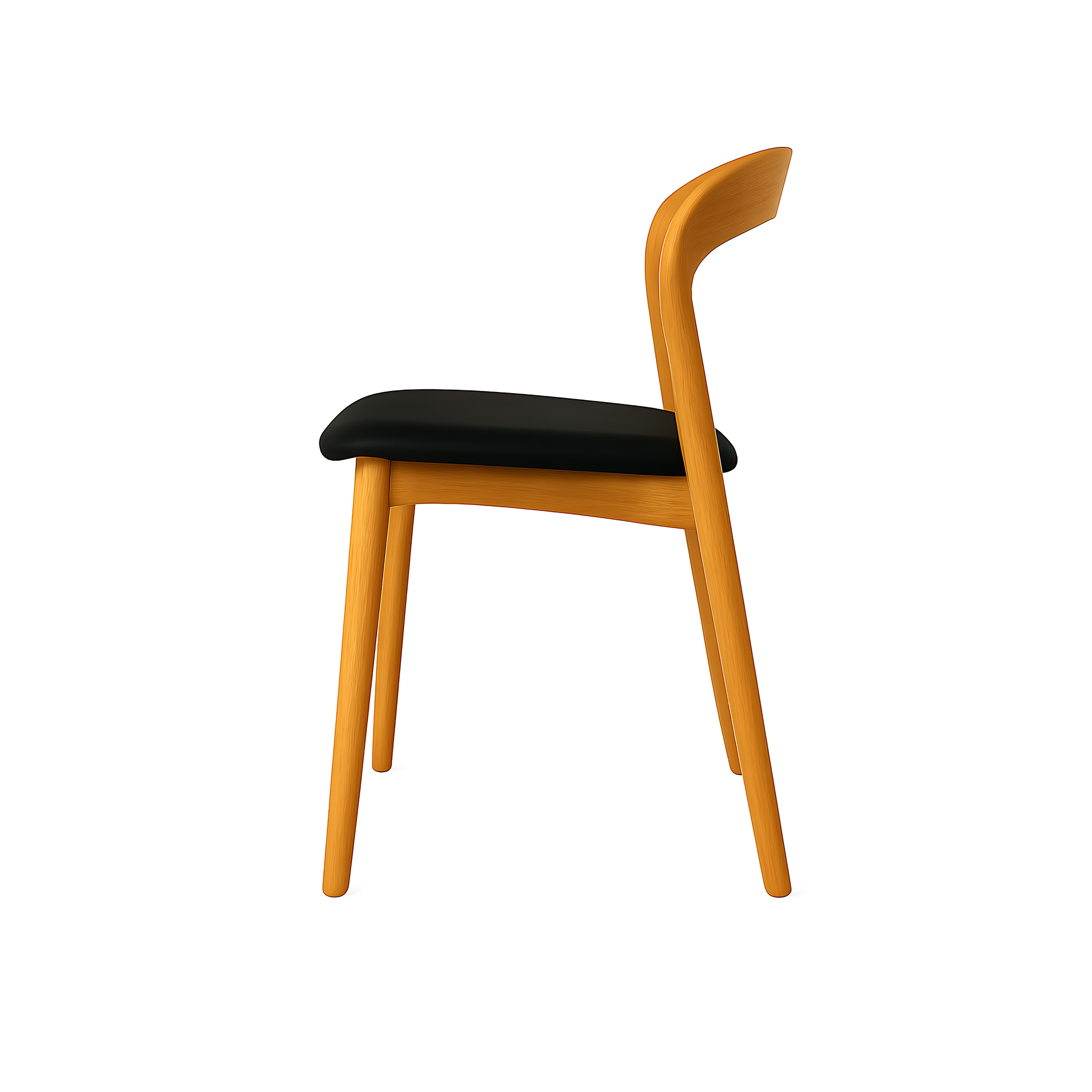 Milan Dining Chair - Natural / Black - Set of 2