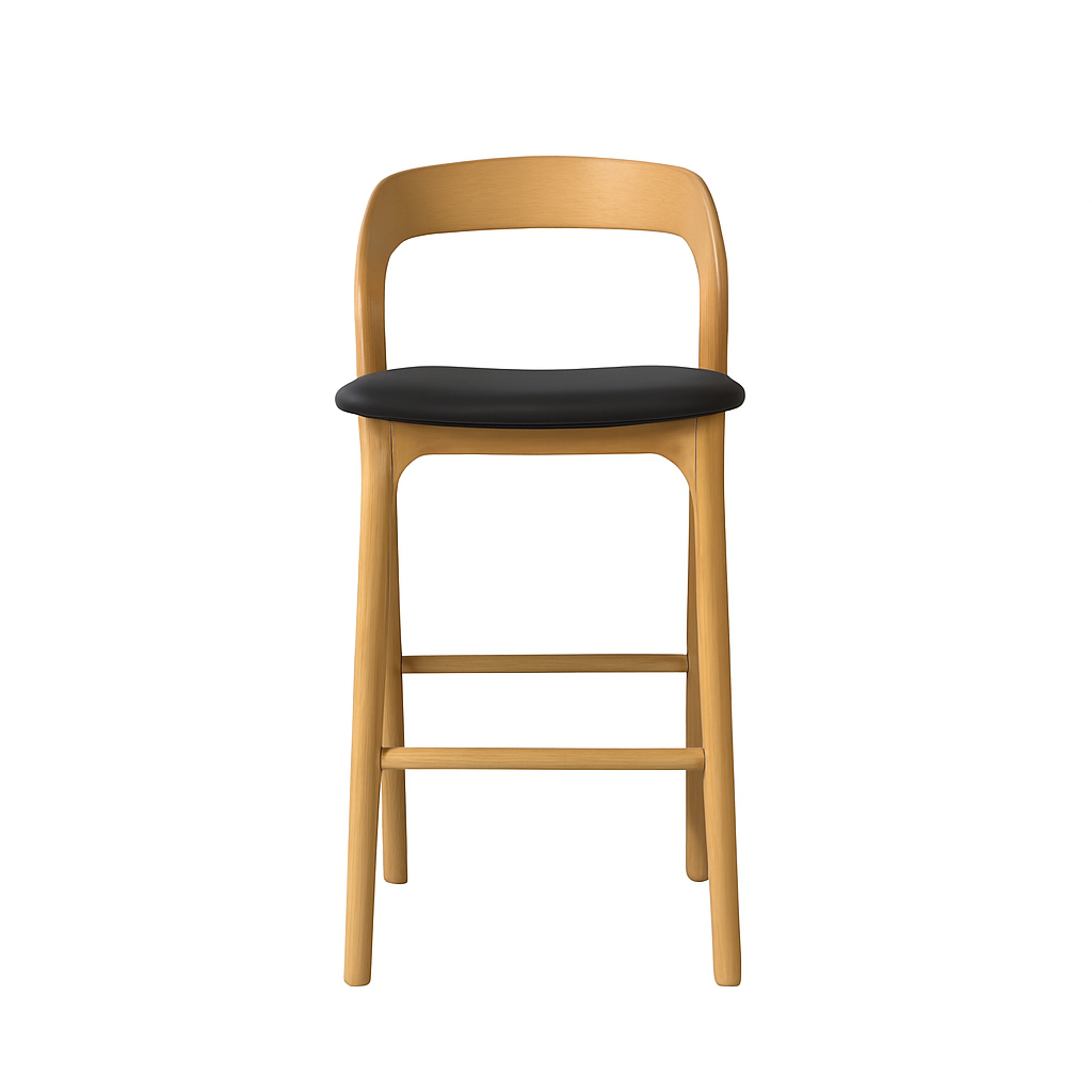 Milan Bar Stool - Natural / Black