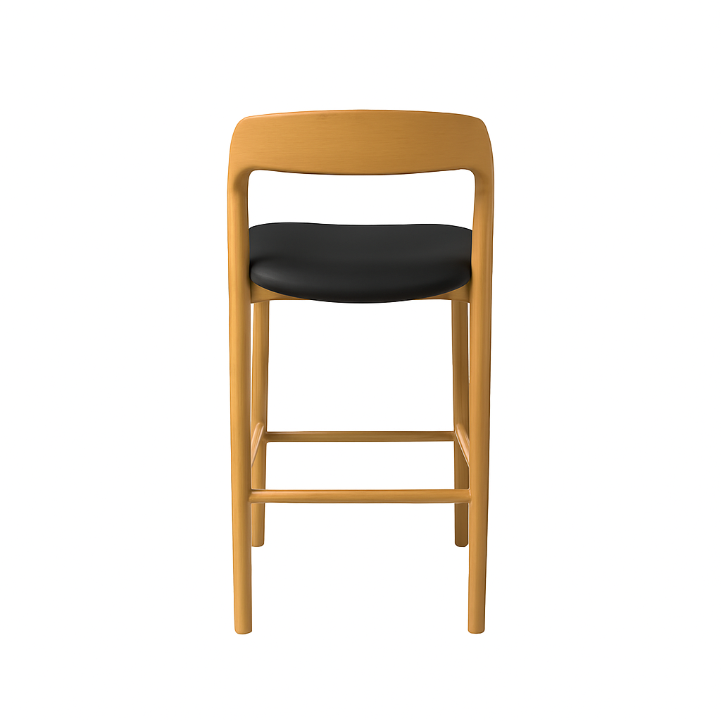 Milan Bar Stool - Natural / Black