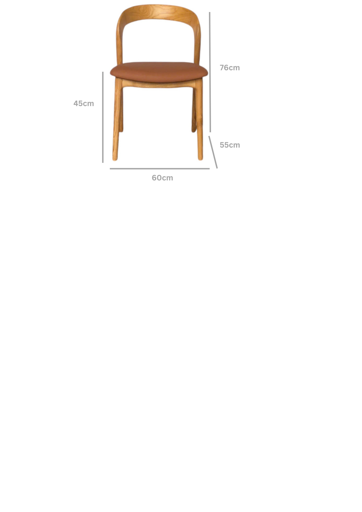 Milan Dining Chair - Natural / Tan - Set of 2
