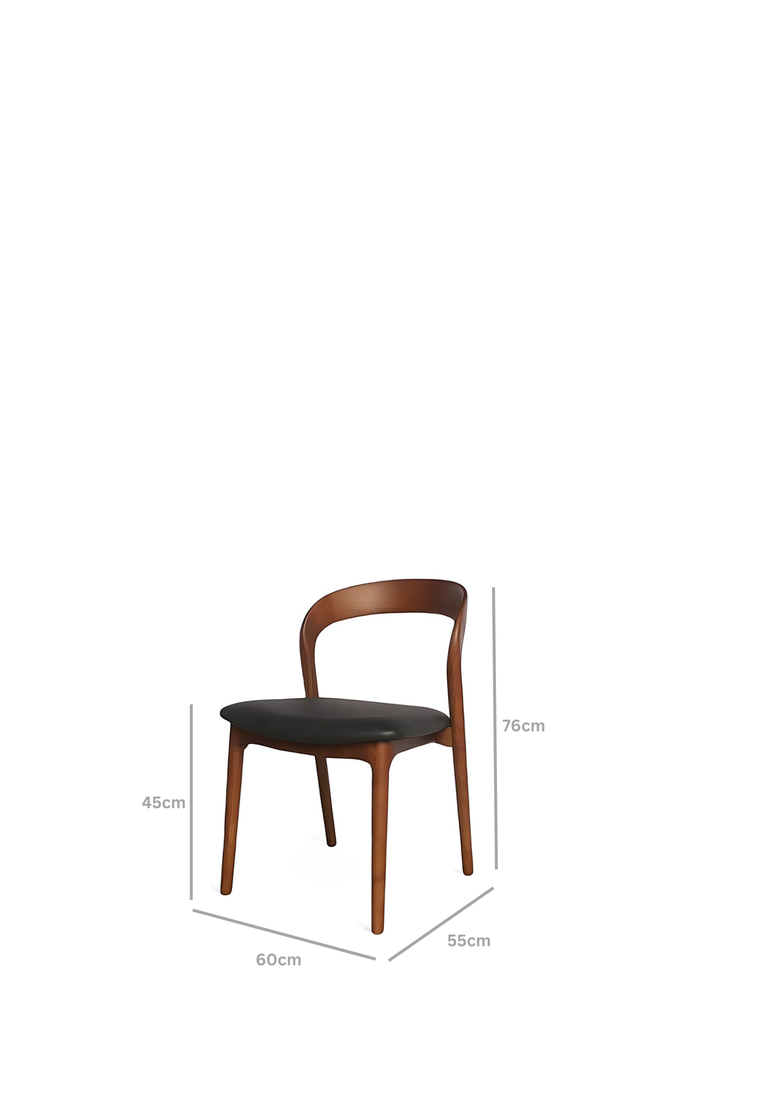 Milan Dining Chair - Walnut - Set of 2