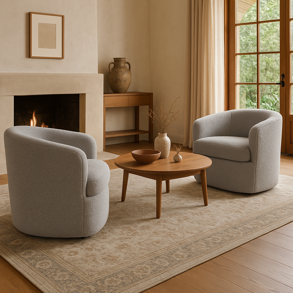 Alfred Swivel Occasional Chair - Oslo Grey