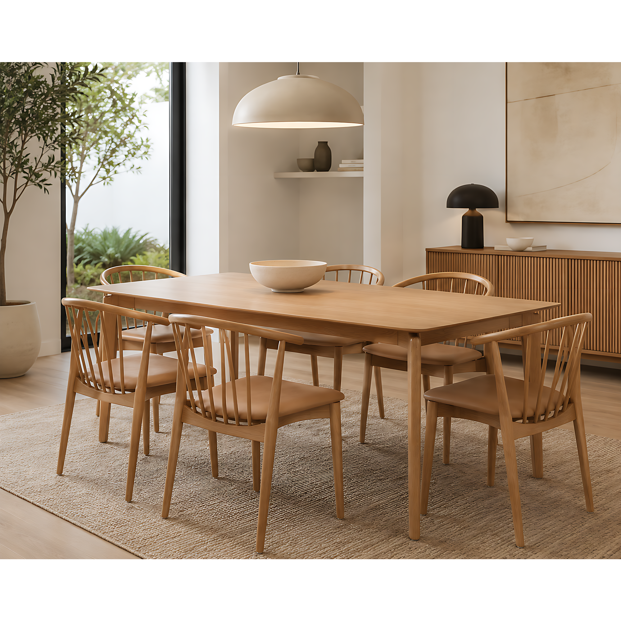 Barcelona Dining Chair - Natural - Set of 2