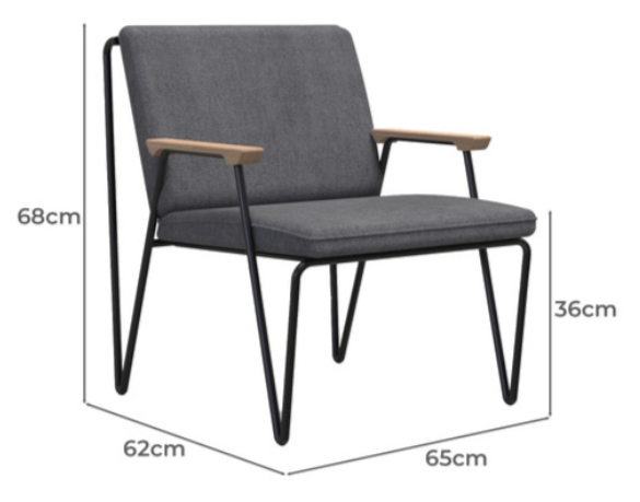 Dane Occasional Chair - Grey