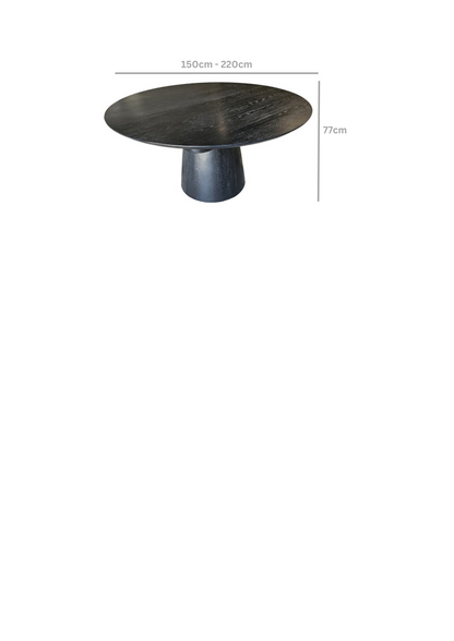 Eliza Extendable Dining Table - Black 150                                    Pre Order Available Now !