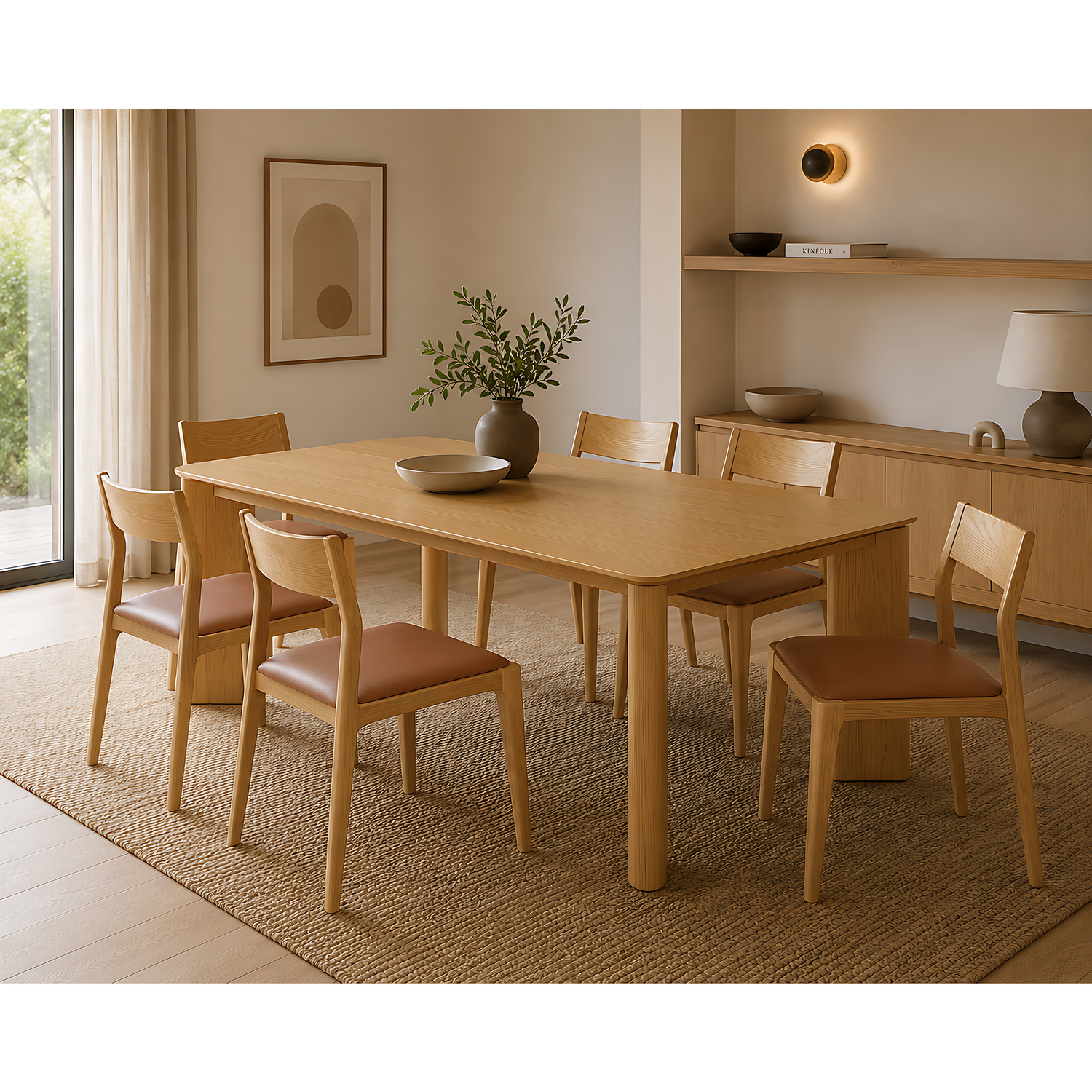 Lisbon Dining Chair - Natural - Set of 2