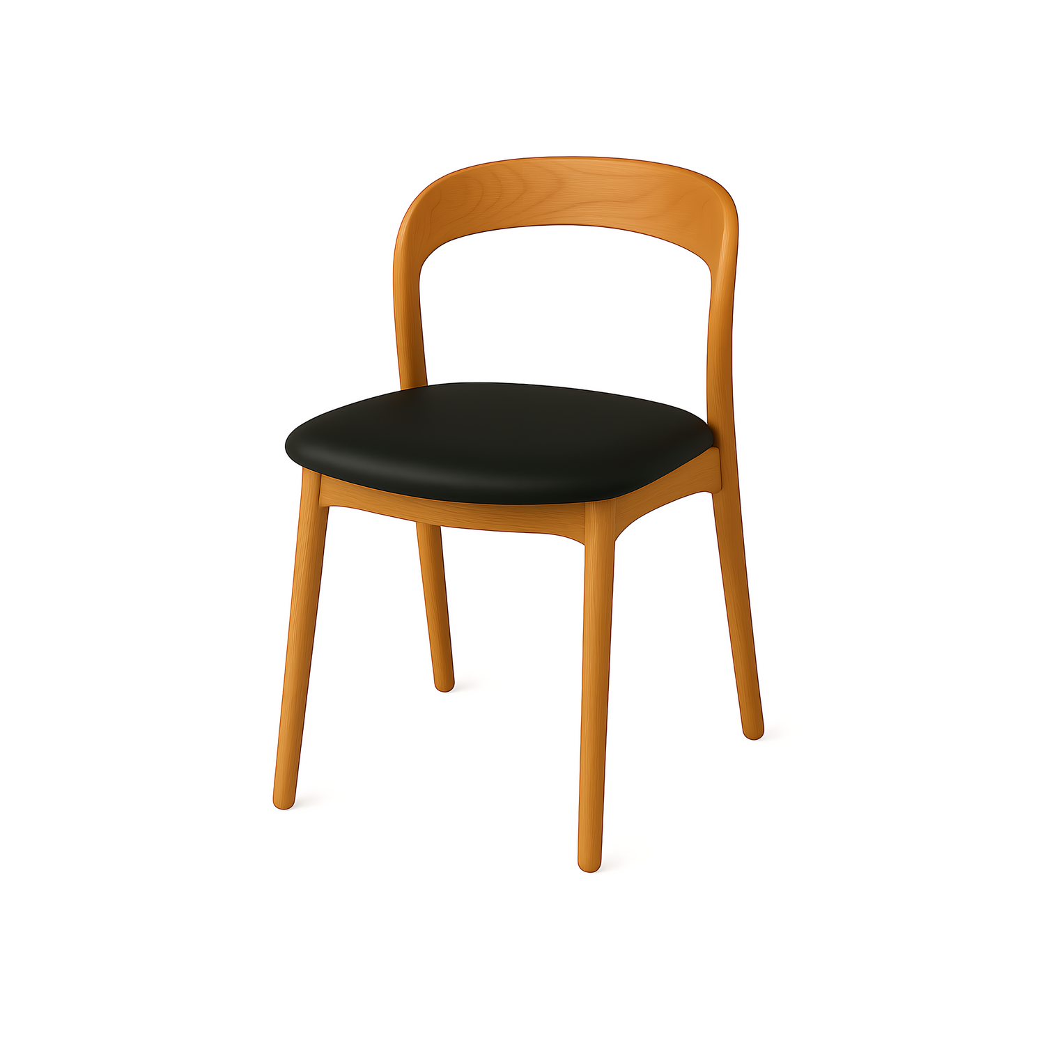Milan Dining Chair - Natural / Black - Set of 2