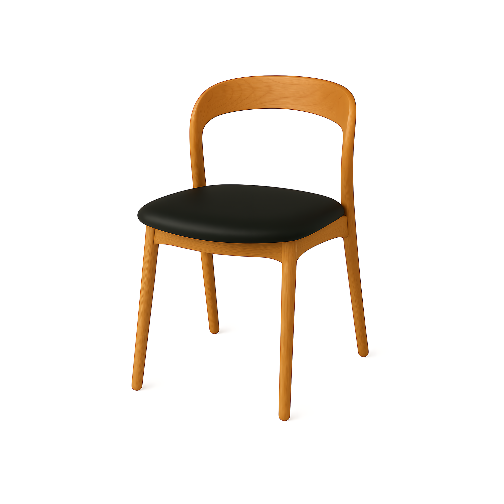 Milan Dining Chair - Natural / Black - Set of 2