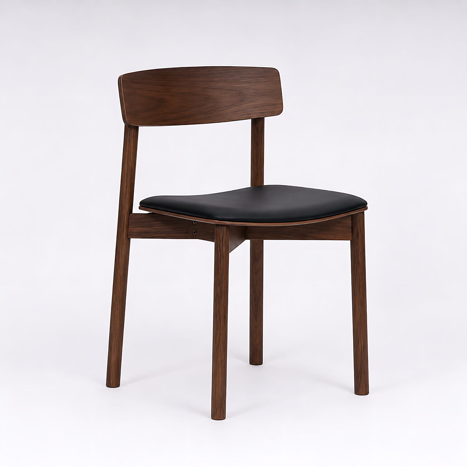 Salina Dining Chair - Walnut/Black - Set of 2