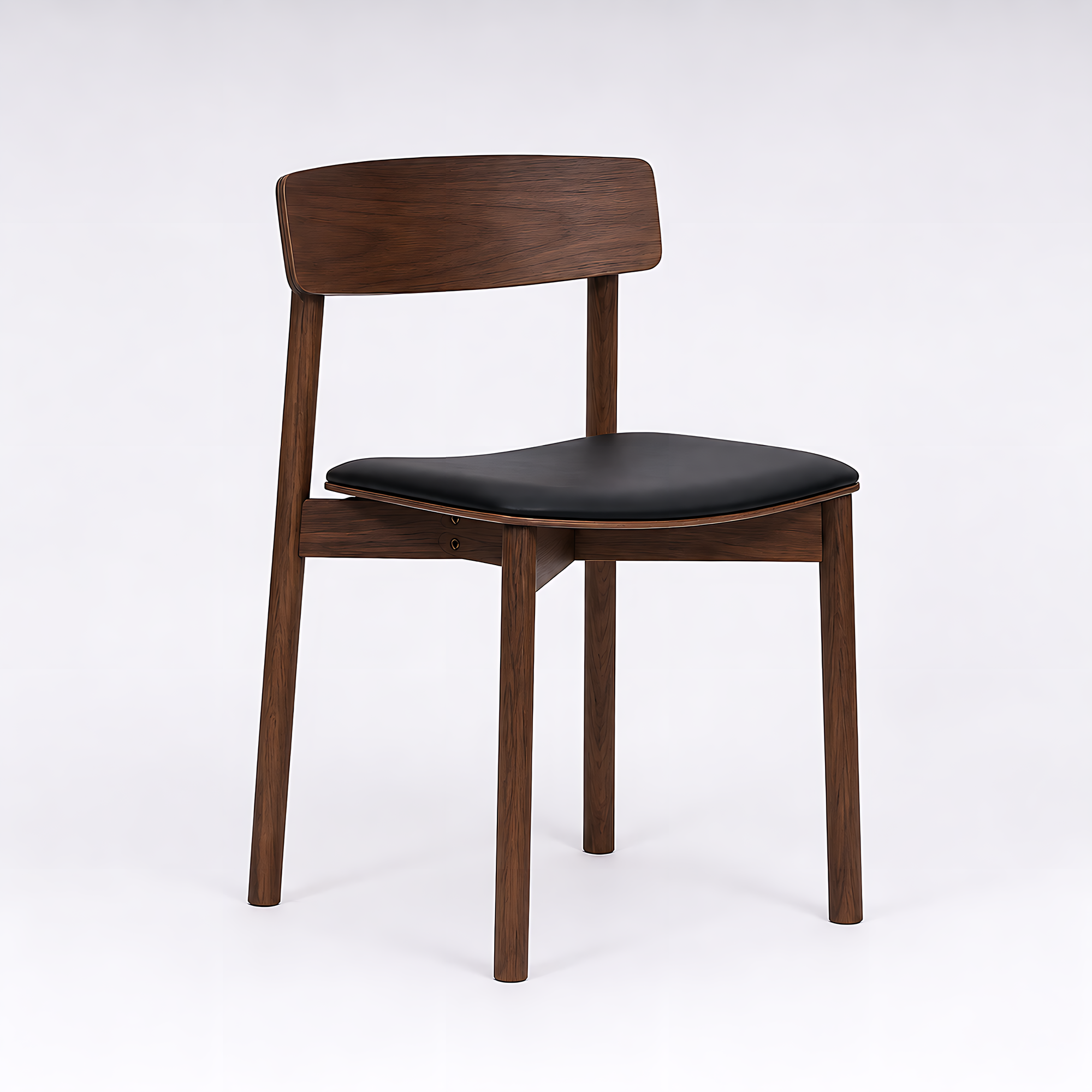 Salina Dining Chair - Walnut/Black - Set of 2