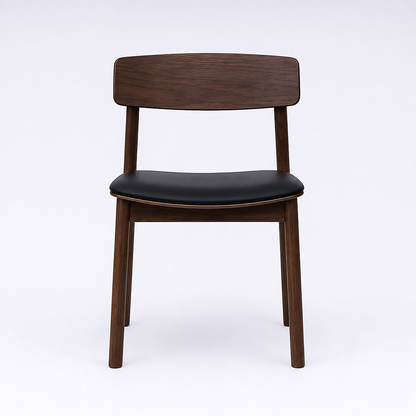 Salina Dining Chair - Walnut/Black - Set of 2