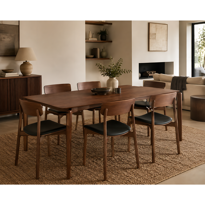 Salina Dining Chair - Walnut/Black - Set of 2