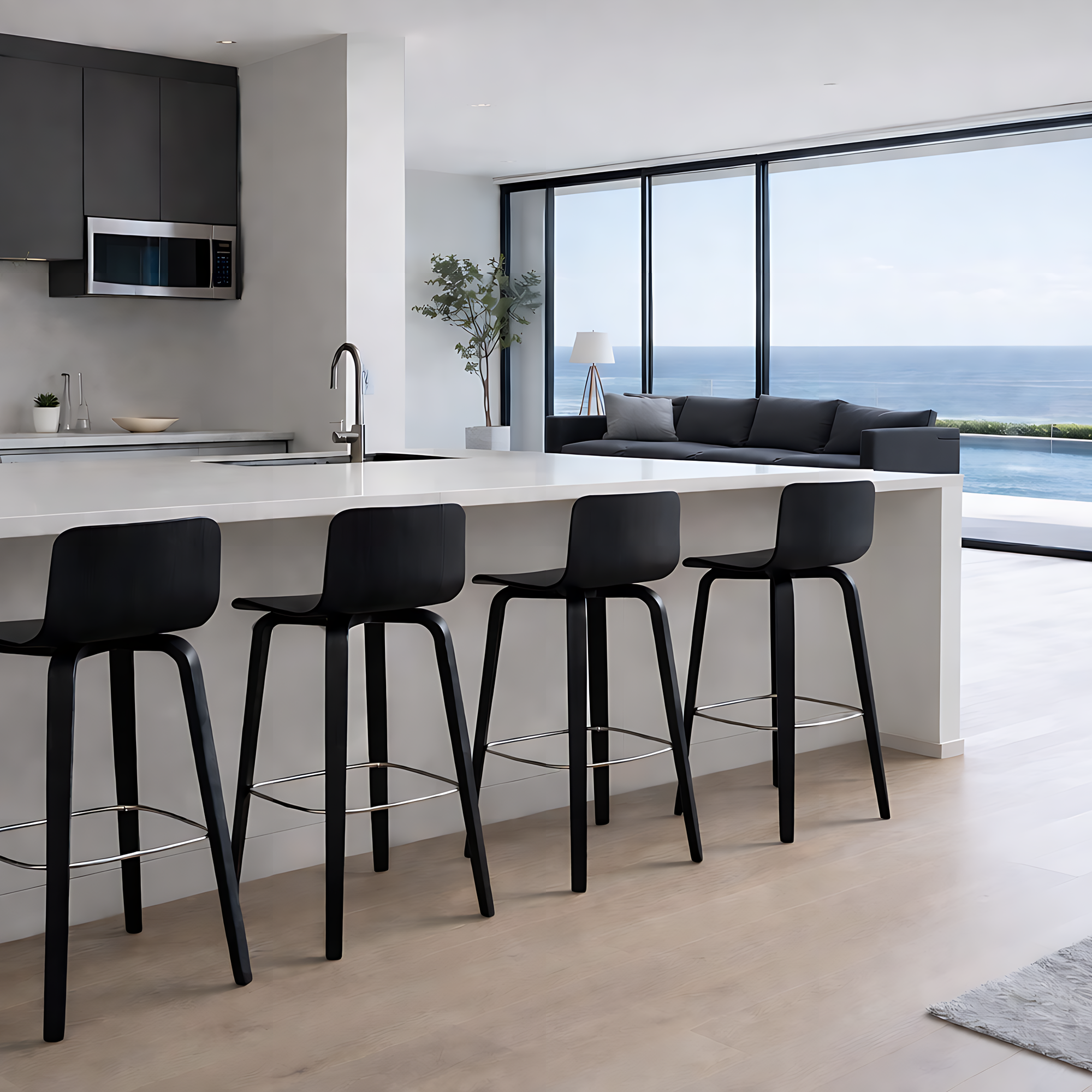 Vela Bar Stool - Black