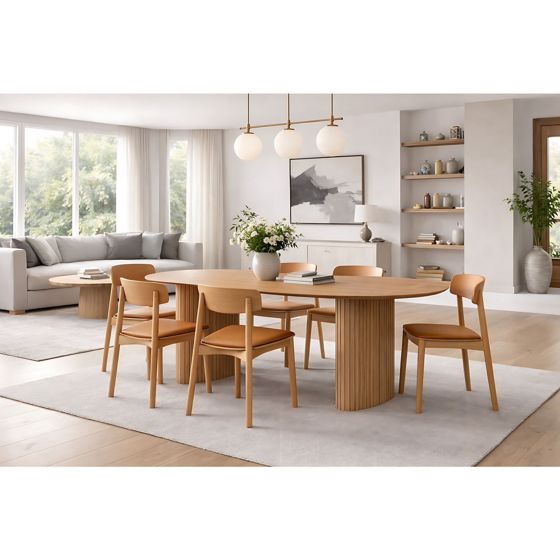 Vienna Dining Table - Natural 180
