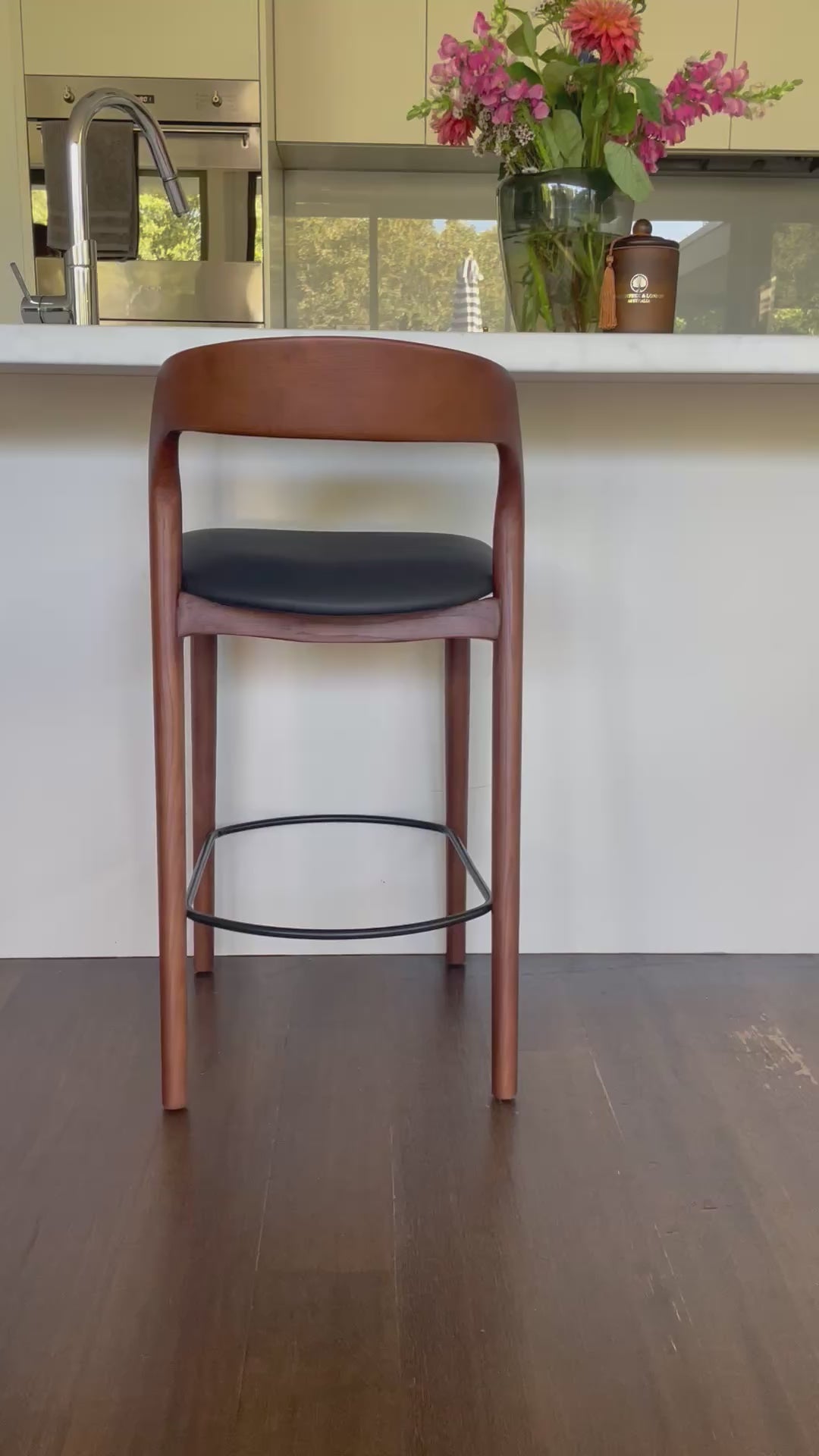 Milan Bar Stool - Walnut