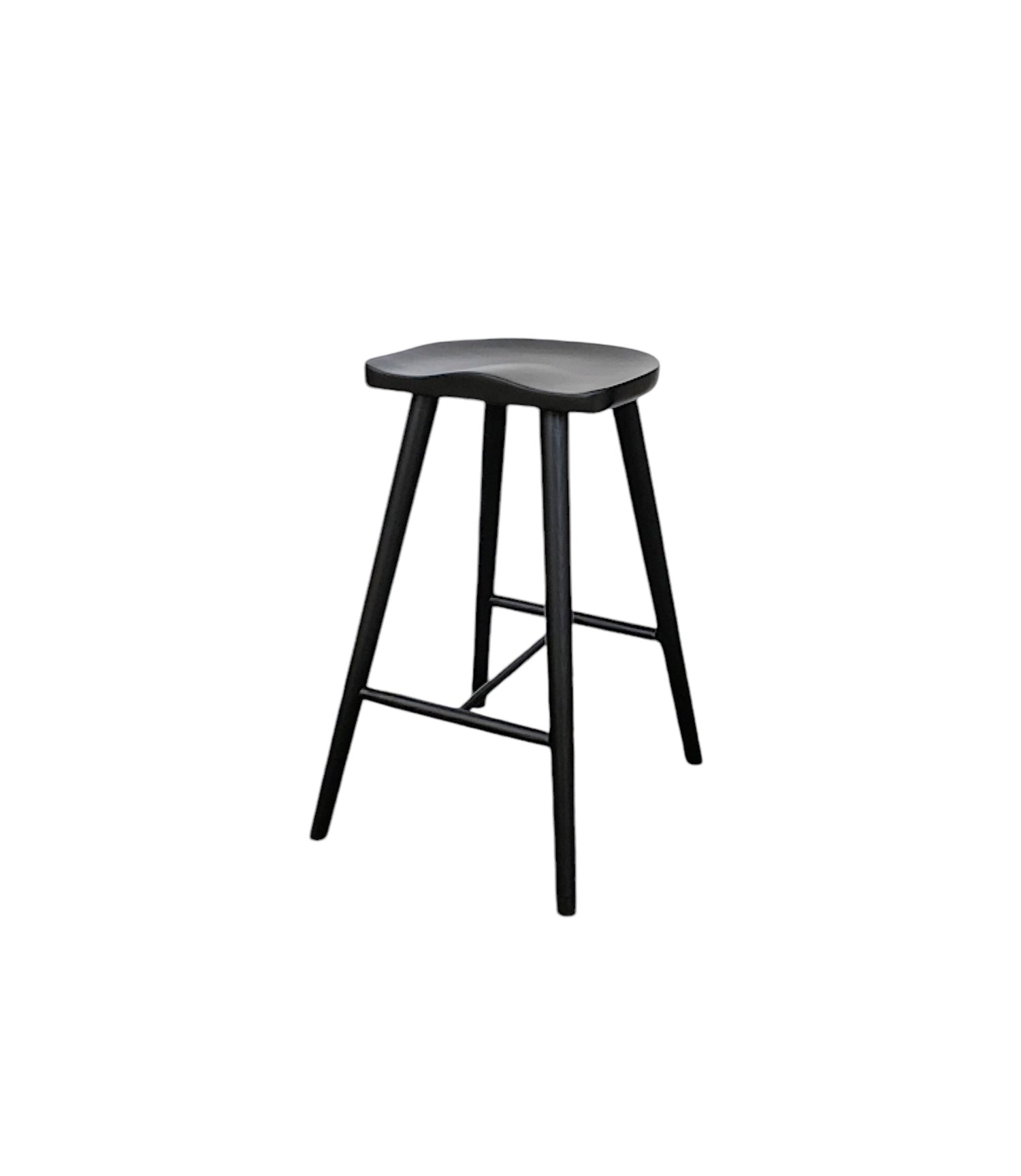 Dallas Saddle Stool - Black