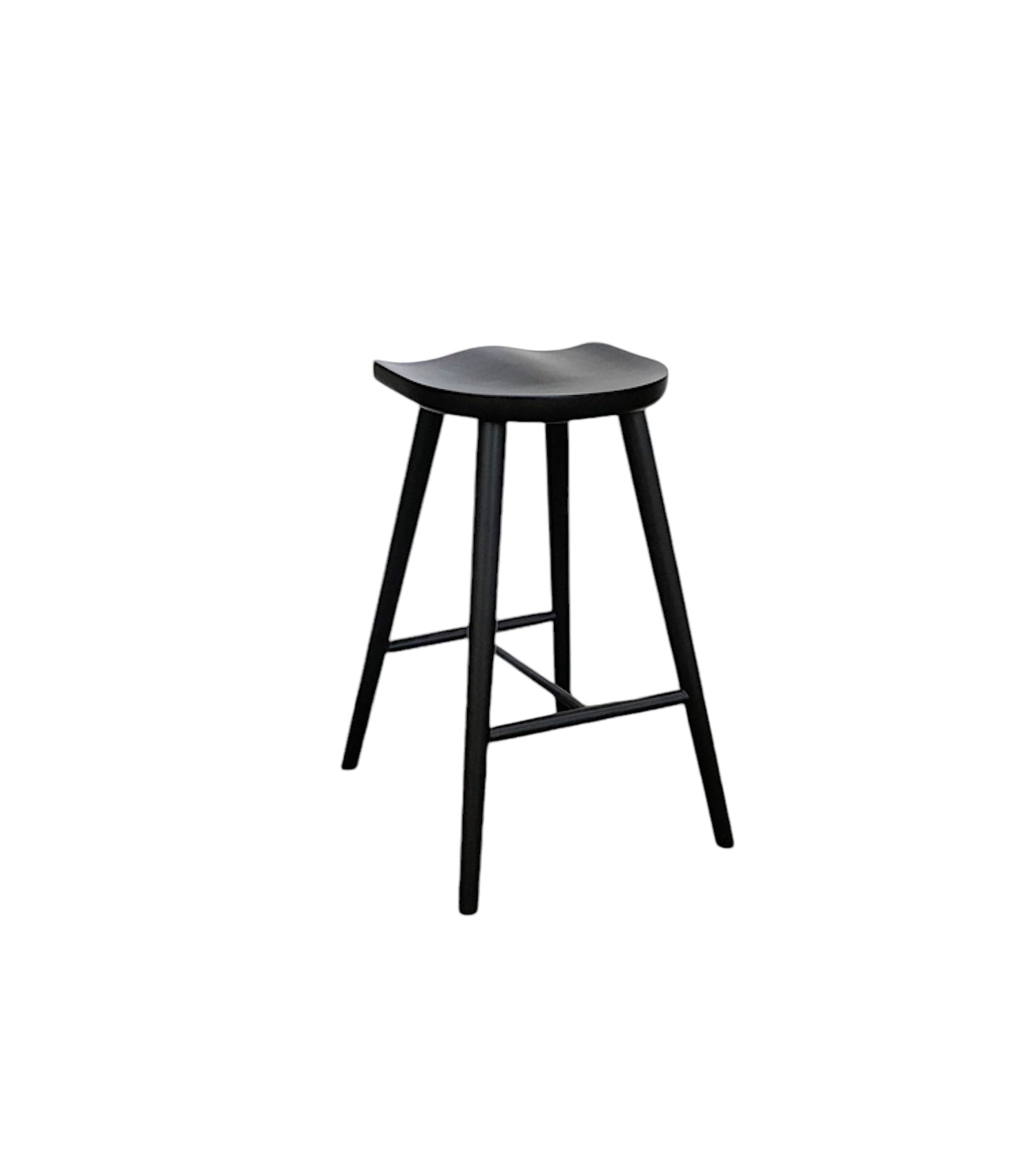 Dallas Saddle Stool - Black