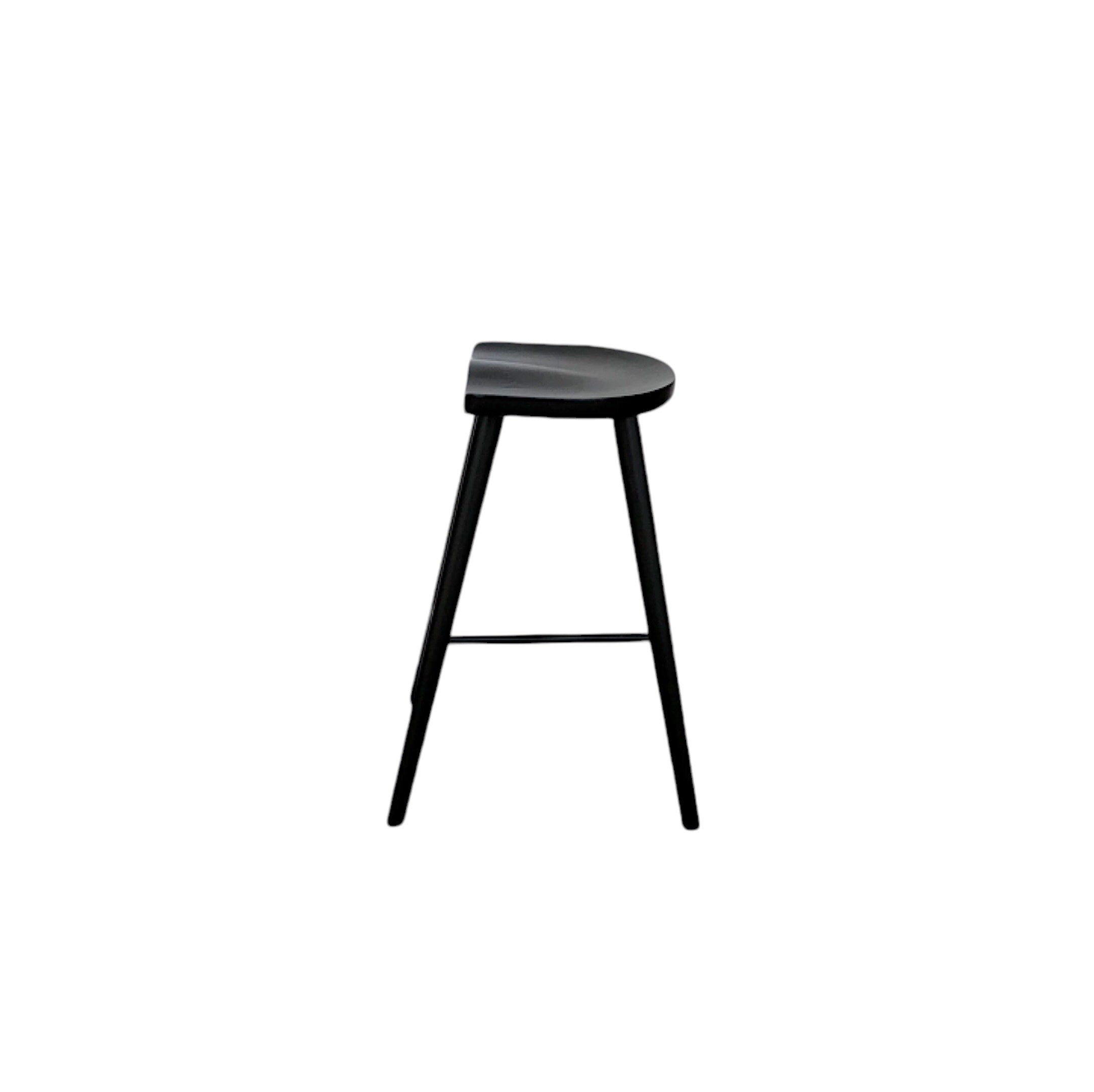 Dallas Saddle Stool - Black