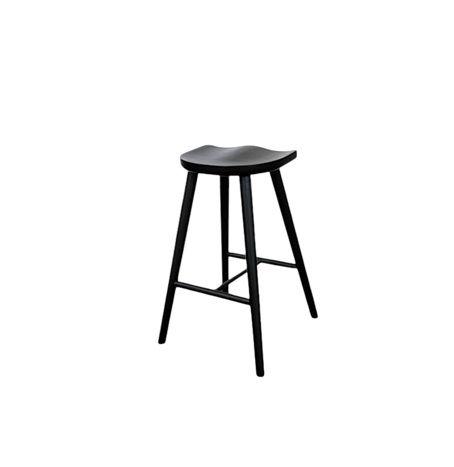 Dallas Saddle Stool - Black